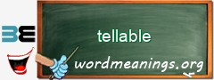 WordMeaning blackboard for tellable
